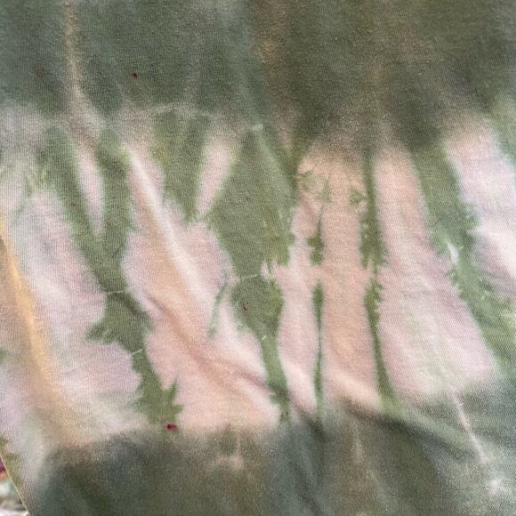handmade tie dyed unisex tshirt v-neck L camo olive green - Picture 11 of 11